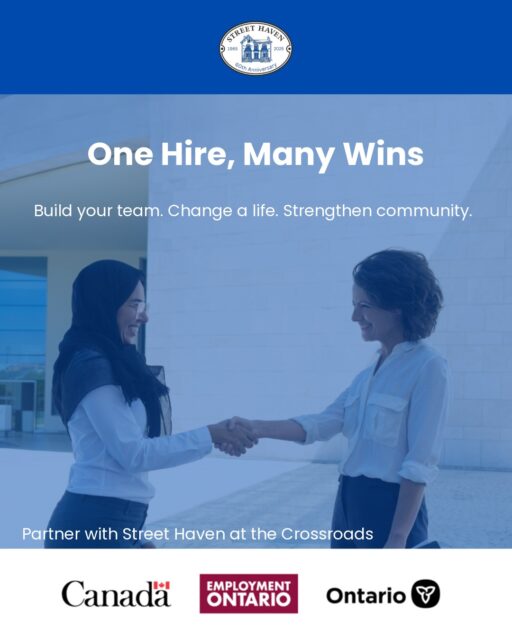 One hire can deliver many wins - for your employment needs and to your community.
Street Haven connects employers with motivated, job-ready women who bring fresh skills, reliability, and a strong work ethic. Our candidates come prepared — and we stay involved after hire to help ensure a smooth transition and long-term success.
If you’re hiring in Toronto or the GTA, we’ll help you find the right person for your workplace.
Let’s talk.
Give us a call to learn how we can support your next hire: 647-459-9738
#InclusiveHiring #TorontoJobs #GTAEmployers #WorkforceDevelopment #WomenInWork