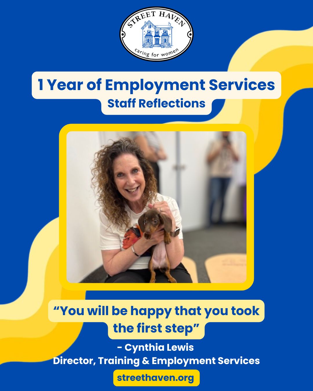 As part of Street Haven’s Employment services’ 1 year anniversary, we asked the Director of Training & Employment Services the following question:

 How would you describe the impact of Street Haven’s employment services in the last year?

 This is what Cynthia Lewis had to say: “I am very proud of the Employment Team and their accomplishments this year. They are innovative, adaptive and responsive in their work to provide employment supports to our clients, both within Street Haven and the broader community. There have been some great wins and it is very rewarding to see our clients find employment and move ahead in their journey. The employment program has provided us with more visibility in the community and the opportunity to make a tangible impact for our clients. Our program will only grow stronger in the next year, based on our experiences and learnings. I encourage the community to self refer to our services, participate in our programs and call on us for support! You will be happy that you took that first step.”

 #OneYearOfEmploymentServices #WomensEmploymentServices #JobsInToronto #EmploymentAgency #WomenSupportingWomen #NewcomerJobs