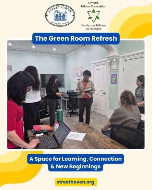 Big news at Street Haven! 🎉 We’re so proud to announce the opening of our new Training Centre. 💙 

Thanks to two grants of $400,000 from the @ontrillium , we’ve launched a brand new Training Centre right inside our 87 Pembroke Street shelter, along with expanded on-site mental health services for the women we serve. Now shelter residents and clients can access education, digital literacy, job readiness supports, counselling, and mental health services all in one place, without having to navigate multiple locations or systems. 

Today, the @wcg.services team made a site visit to the training centre to overlook the functioning of the space and see the team in action. The space is designed to allow clients to access digital resources, receive support in employment and training services, while encouraging them to build social connections and network with their peers. 

We’re so grateful to the Ontario Trillium Foundation for believing in this vision and helping us expand what’s possible for women experiencing homelessness in Toronto. 

#StreetHaven #OntarioTrilliumFoundation #WomensHomelessness #Toronto #MentalHealth Empowerment EndHomelessness