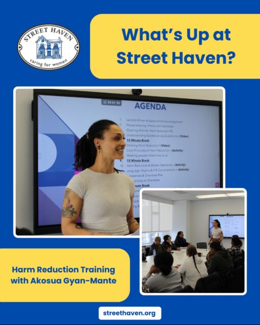 We’re proud to share that our team recently completed a Harm Reduction training facilitated by one of our own staff members, Akosua Gyan-Mante. The session opened space for honest conversation, skill-building, and reflection on how we can better show up for the people we serve. 💛
Staff explored overdose response, the power of language, and what it truly means to meet people where they’re at, all grounded in lived experience and frontline knowledge.
In Akosua’s words: “It’s powerful to come full circle from receiving support to now being in a position to give it. I’m grateful to be part of a team that is choosing empathy, understanding, and love in how we support women and people who use drugs.”
Thank you to everyone who participated and continues to show up with care, openness, and a willingness to learn.
#HarmReduction #CompassionateCare #TraumaInformed #StreetHaven #CommunityHealth
