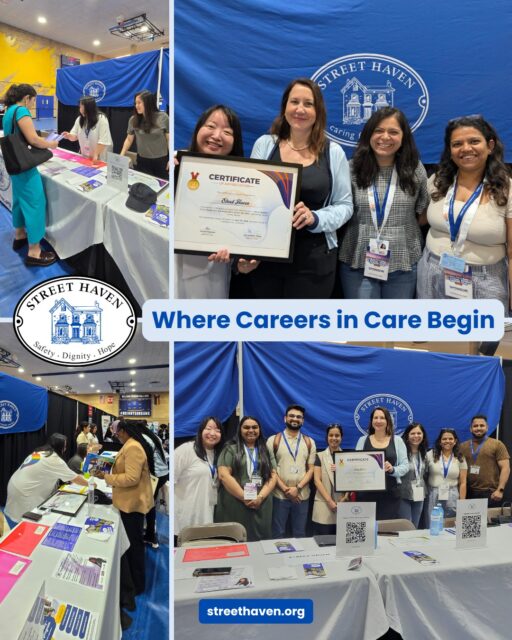 We walked into a career fair and walked out completely inspired. ✨ 

Last Friday, Street Haven showed up to the Healthcare & Social Work Career Fair at @torontomet as Gold Sponsors, and wow, did it deliver. 

Hundreds of students, job seekers, employers, and educators all in one room, talking about the future of healthcare and social work. Connecting and networking. 

A huge thank you to @globaleventscanada_ , George William Wilobo and Caroline Nayebare for putting together an incredible career fair. 

And to every student or job seeker who swung by our table, thank you! We loved getting the opportunity to chat with so many of you. We are rooting for you all. 💛 

See you at the next one! 

#HealthcareSocialWork #TMU #StreetHaven #CareerFair #SocialServices #WorkforceDevelopment #GlobalEventsCanada