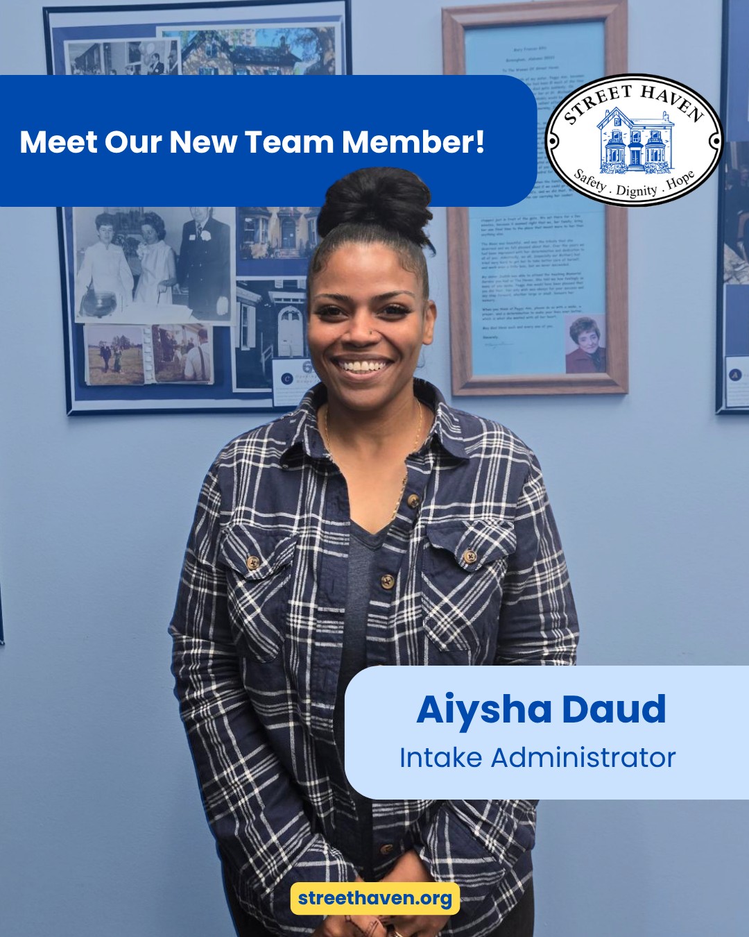 Welcome to the team! 🎉💛 

Meet Aiysha Daud, our new Intake Administrator for the Women's Healthcare Pathways Program! 

Aiysha brings a deeply personal understanding of what it means to be a support system. She's long been the go-to person for her own family and community, navigating everything from immigration to medical and community resources. That same drive is exactly what makes her so well-suited to guide the women she'll now support at Street Haven. 

What motivates her most? Watching clients discover their own strength and push past the barriers so many women face daily. 

Welcome to Street Haven, Aiysha! We're so excited to have you join us.💛 

To learn more about our new Women's Healthcare Pathways Program, visit our website — link in bio. 

#Welcome #WomensHealthcarePathways #StreetHaven #WomenSupportingWomen #EmploymentServices