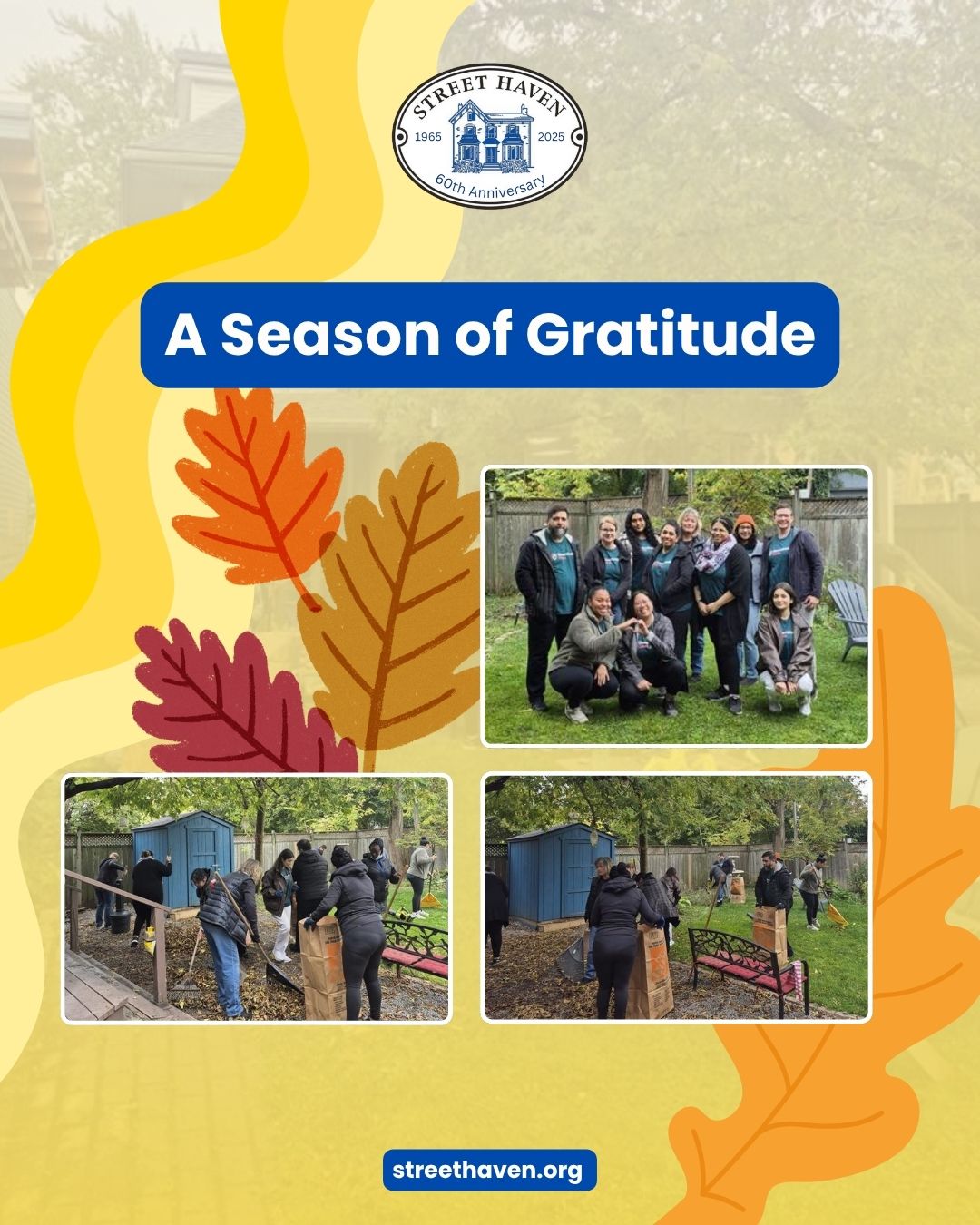 🍂 A Season of Gratitude at Street Haven!
Last week, we had the pleasure of welcoming another wonderful group of volunteers from GreenShield to our Grant House location for a fall cleaning day. Their energy, teamwork, and compassion brought warmth and renewal to the space our residents call home. Our partnership with GreenShield began just over three months ago and since then, it has flourished beautifully. With two volunteer groups each month, their continued commitment has made a tangible difference across our programs and spaces. From revitalizing our facilities to engaging with our community, their presence has been deeply felt.
A heartfelt thank-you to @greenshield for your generosity, and to our dedicated Facilities team and Angelo Maggio for seamlessly coordinating these volunteer engagements and stepping in wherever needed.
Together, we’re not just cleaning spaces we’re building community, restoring dignity, and creating hope. We look forward to continuing this meaningful partnership in the years to come. 💙
#Togetherwecan #Volunteerappreciation #Partnership #Teamunity #Stengthinnumbers