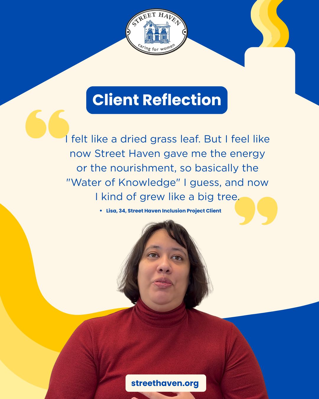 ‘I wasn’t alone.’ ✨ After Street Haven’s 8-week workshop, Lisa found a community, new skills, and the confidence to build her brand. Now she’s mentoring and growing her business. This is what belonging looks like. 💪
#StreetHaven #WomenEmpowerment #Toronto