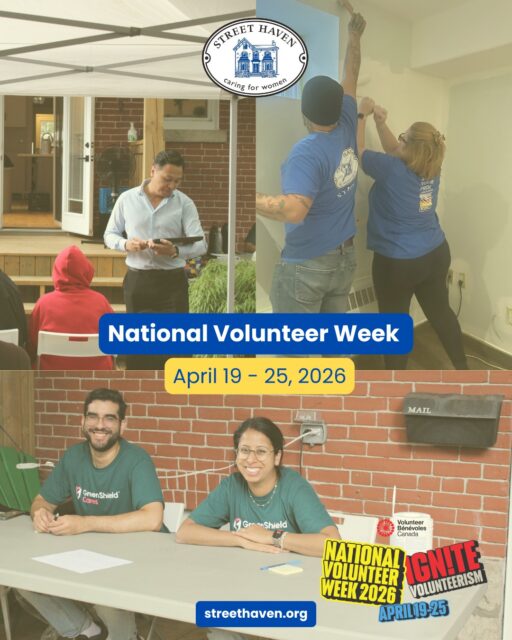 It's National Volunteer Week and we are SO ready to celebrate. 🎉💙 

All week, we're shining a spotlight on the incredible volunteers who show up for Street Haven, whether that's sorting donations, giving our spaces a fresh coat of paint, or sharing their expertise at workshops and panels. 

You make this community what it is. We could not do it without you. 🙌 

Stay tuned as we dedicate this week to celebrating the amazing volunteers who make Street Haven stronger. And if you're feeling inspired to get involved, we'll be sharing new volunteer opportunities. 

#NVW2026 #IgniteVolunteerism #VolunteerCanada #StreetHaven #Volunteers #Grateful #Community #ThankYou #TorontoNonprofit