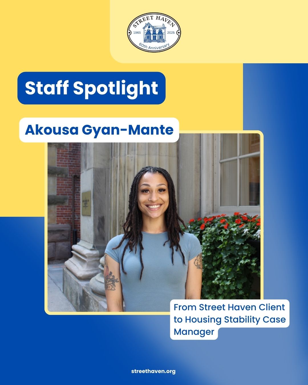 Street Haven has always been a place where women find safety, dignity, and the support to realize their potential. Guided through hard times at Street Haven, Akousa discovered her strength, and today, as a Housing Stability Case Manager, she carries that tradition forward to others.
#womenempowerment #breakingbarriers #supportandstrength #streethaven60 #communityimpact #womensupportingwomen #safeandstrong #buildingfutures #inspirationdaily #fromhardshiptohope