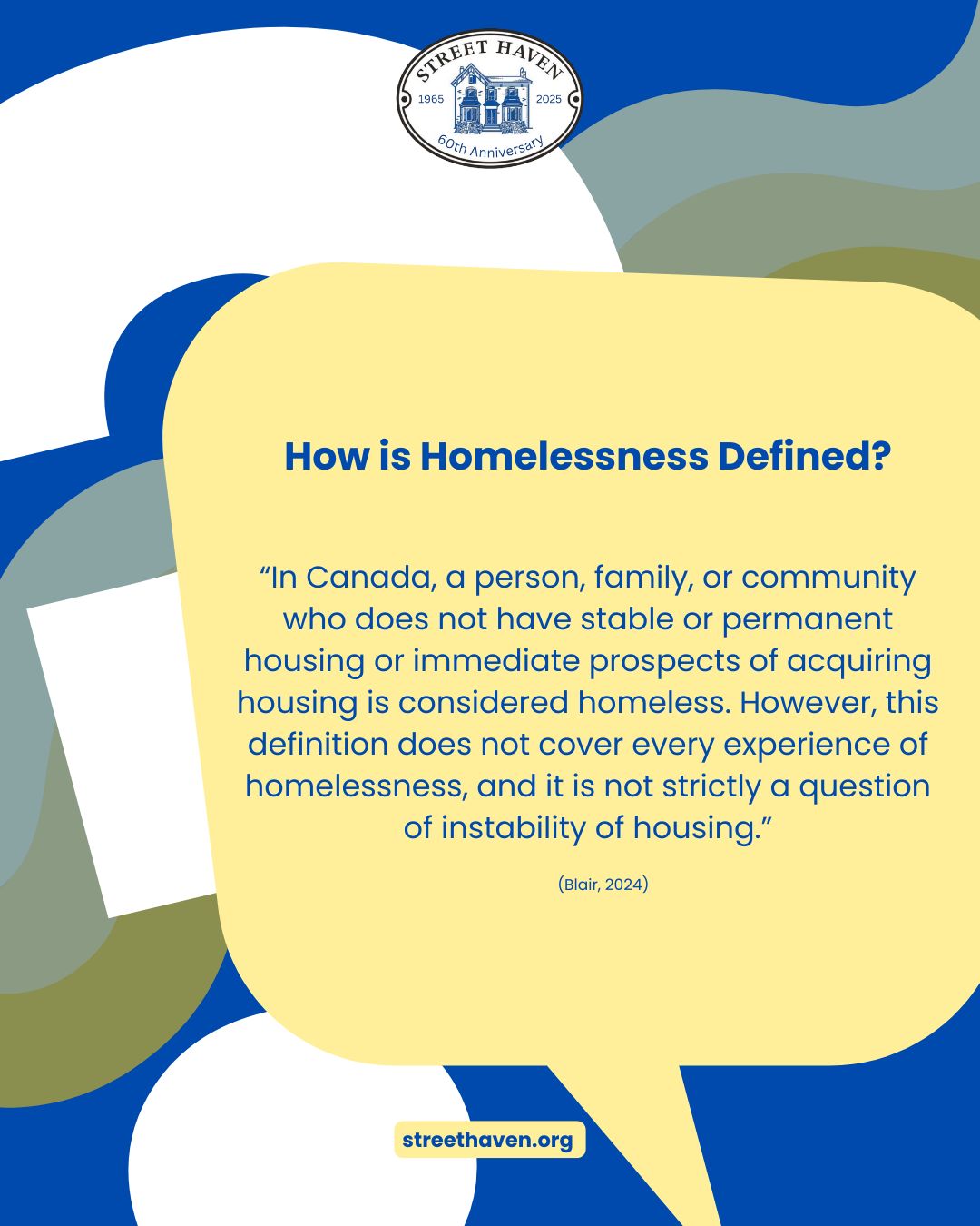 There are many factors that contribute to homelessness and often times more than one factor is being faced at once. With that, it's crucial that Street Haven's integrated services like Supportive Housing, Residential Addictions Services and the Pathways to Independence program are kept available for each woman's needed access during her journey.
Street Haven believes that all women deserve, along with the physical necessities of life, to be treated with dignity and to be given the tools and opportunities to achieve their goals. This is achieved by catering to each and every woman to better understand her, provide her with the right supports and lay out the best next steps to create communities where all women are seen and safe.
#creatingcommunity #endwomenshomelessness #integratedservicess #womensupportingwomen #supportsystem #listentohervoice
