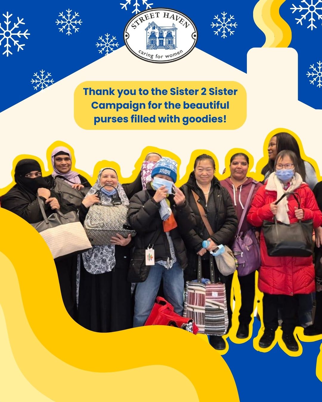 This holiday season, something special arrived at Street Haven.
Angel Freedman and the Fill a Purse for a Sister Campaign sent us beautifully packed purses filled with essentials for our shelter clients and seniors’ group.
For our residents, these weren’t just gifts — they were reminders that someone sees them, cares for them, and wants to make their journey a little softer. Every purse carried dignity, comfort, and hope.
A heartfelt thank you to everyone who made this possible. Your generosity lit up the holidays for women in our community.
#Gratitude #CommunityCare #WomenSupportingWomen #HolidayGiving #StreetHaven