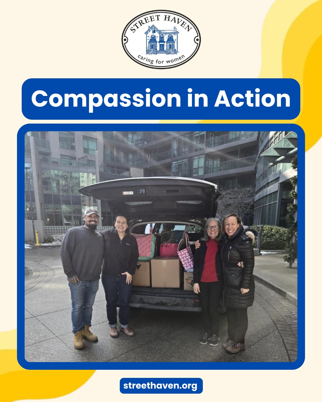 It all started with one call.

When @j.mashadow (Jessica Machado) reached out, she shared something incredible: her mother, 
@angelapimentelmachado (Angela Machado), a philanthropist in the Portuguese community, spearheaded a donation drive of brand-new essential items for women in shelters. And this time, she did it all for Street Haven.

Through her women’s group, Circle of Friends / Festa das Amigas, a powerhouse network of more than 150 women in Toronto, Angela mobilized generosity into action. What struck us most wasn’t just the volume of items collected, but the heart behind it. Angela is someone who raises over a million dollars annually for Princess Margaret in her spare time, and yet she still makes space to support Street Haven as well.

Meeting Angela and her daughter, Jessica and seeing how philanthropy and community leadership have been passed down from one generation to the next was truly heartwarming.

To Angela Machado and the incredible women of Circle of Friends / Festa das Amigas: Thank you. Your generosity will directly support women at Street Haven with dignity, comfort, and care.

We are so grateful to you both, and we look forward to continuing this beautiful partnership. 💛

#WomenSupportingWomen #CommunityLeadership #StreetHaven #Gratitude #CircleofFriends #Festadasamigas #PortugeuseCanadians