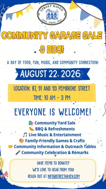 TOMORROW'S THE DAY! 🎉 You've probably heard it on @indie88toronto 88 by now but Street Haven's garage sale and community BBQ is happening tomorrow, and we cannot wait.

We've been busy getting everything ready, and we're feeling all the gratitude right now. Huge thank you to our amazing social committee, our volunteers, our donors, and our partners. This event could not happen without all of your support. 💛

And a special shoutout to Kim and the Indie 88 crew! Kim's been a longtime supporter of ours, and we reconnected with her at our spring social, only to find out she's the director at Indie 88. They've been hyping up our garage sale on air all week, and tomorrow their van is rolling through, so come find them and say hi!

Expect good deals, good vibes, and fun for the whole family. See you there! 🛍️

#StreetHaven #CommunityBBQ #GarageSale #Indie88 #ShopForACause