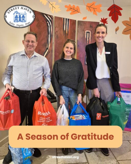 We’re feeling so grateful after Thanksgiving. 🍂
Our community has truly warmed our hearts this season! A huge thank you to the members of the @verityonqueen for organizing a Thanksgiving food drive for Street Haven clients, and to our friends at @soup_sisters for the soup that’s been bringing our clients a little warmth and comfort. Over the weekend, clients across our programs came together to celebrate with a delicious Thanksgiving meal.
Behind every meal is a community that shows up. With food costs rising, keeping our shelter, supportive housing, and live-in addiction treatment programs stocked takes all of us, and every little bit helps. A can of beans, a box of pasta, or a bowl of soup becomes a warm meal and a moment of comfort for a woman who needs it.
To everyone who gave: thank you for making sure our tables were full this Thanksgiving. 🧡
Are you interested in organizing a food drive for Street Haven this holiday season? Reach out to us at info@streethaven.com.
#Grateful #Thanksgiving #StreetHaven #Verity #SoupSisters